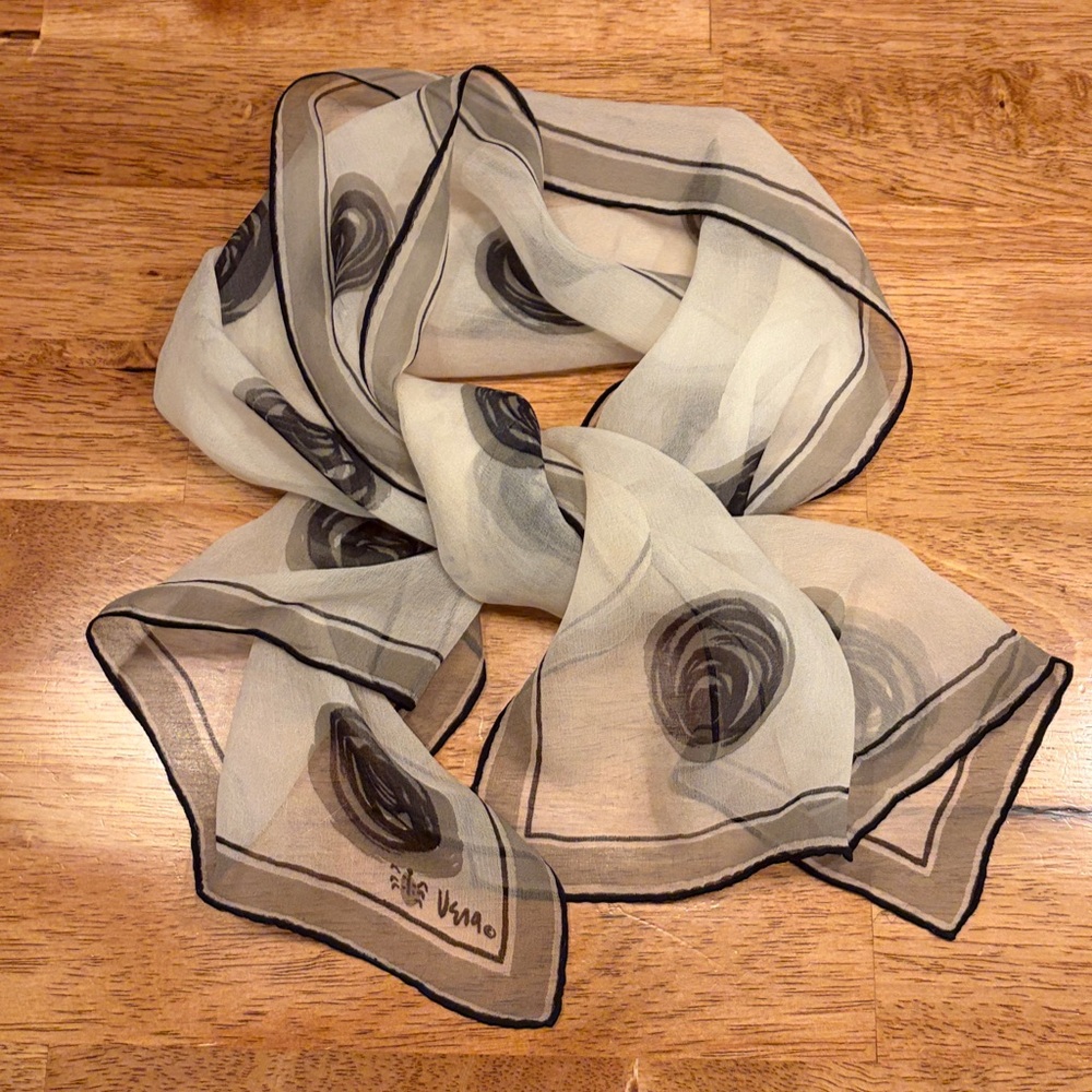 Vintage Sheer Silk Chiffon Vera Scarf
